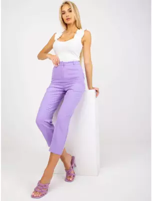Classic purple trousers made of 7/8 RUE PARIS material